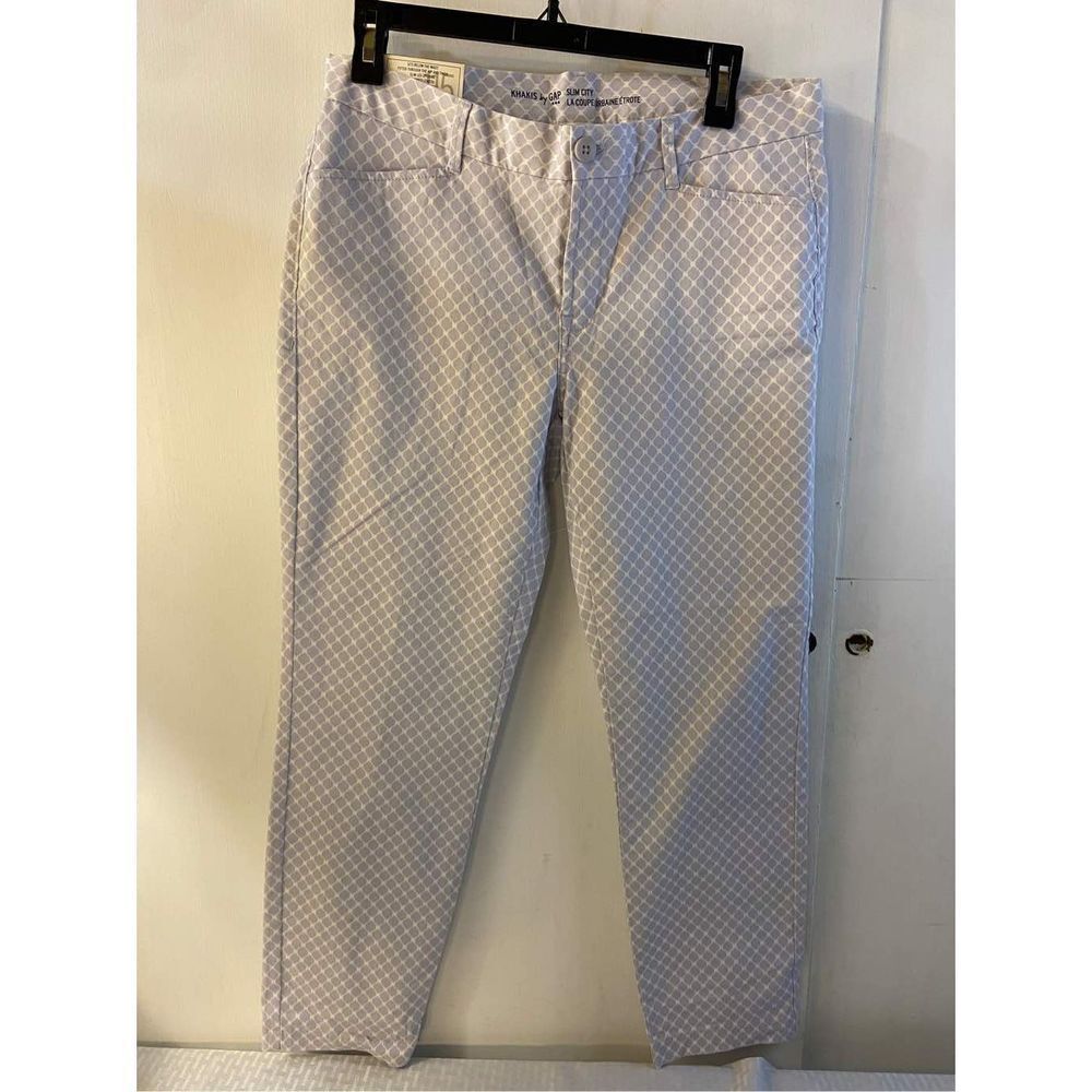 Gap Slim City Khaki‎ size 6 pants gray white new